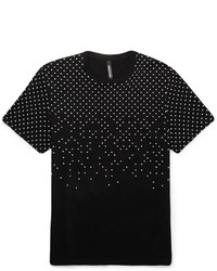 Neil Barrett Polka Dot Printed Cotton Jersey T Shirt