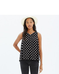 Madewell Trapeze Crop Tank In Dot Mix