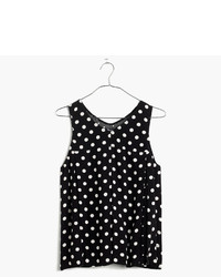 Madewell Trapeze Crop Tank In Dot Mix