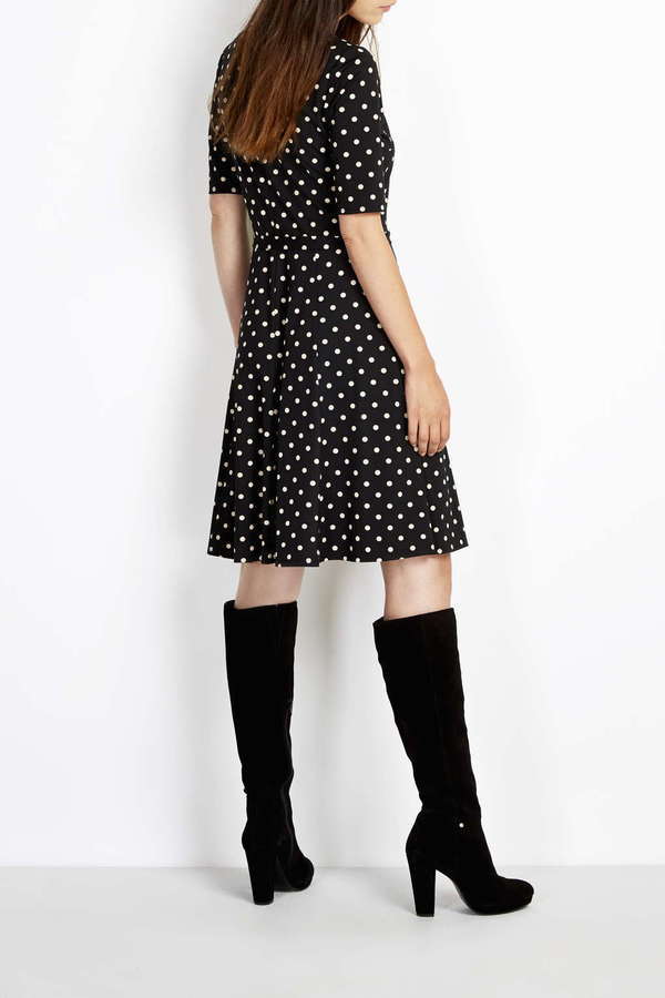 Wallis spot fit and flare outlet dress