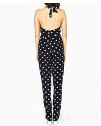 ChicNova Black Jumpsuit With White Dots