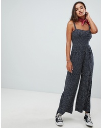 Abercrombie & Fitch Jumpsuit With Tie Back Bodice In Ditsy Spot