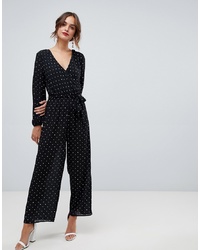 ASOS DESIGN Jumpsuit With Wrap In Spot