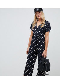 New Look Tall Wrap Jumpsuit In Spot