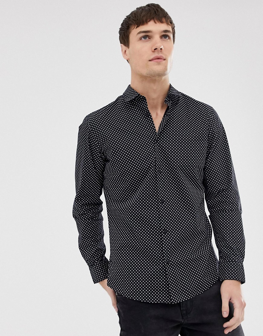 Selected Homme Mirco Dot Shirt, $22 | Asos | Lookastic