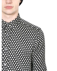 Polka Dot Techno Jacquard Shirt