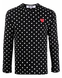 Comme Des Garcons Play Comme Des Garons Play Polka Dot Print Long Sleeved T Shirt