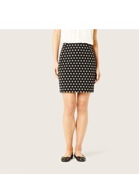 LOFT Curvy Polka Dot Shift Skirt