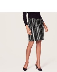 LOFT Petite Polka Dot Pencil Skirt