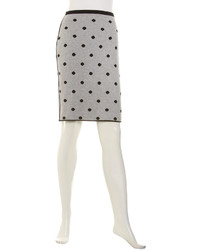 Joan Vass Reversible Polka Dot Knit Skirt