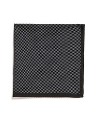 Original Penguin Keynes Pin Dot Silk Pocket Square Black One Size