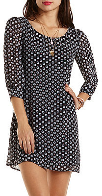 patterned shift dress