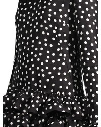 Dolce & Gabbana Polka Dot Print Ruffle Hem Dress