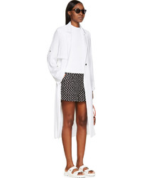 Band Of Outsiders Black White Ink Dot Side Zip Shorts
