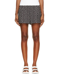 Band Of Outsiders Black White Ink Dot Side Zip Shorts