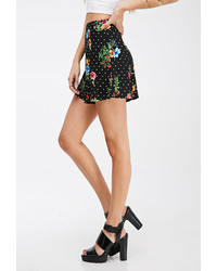 Forever 21 High Waisted Dotted Floral Shorts