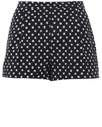 Band Of Outsiders Polka Dot Cotton Shorts With Side Zip