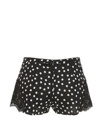 Dolce & Gabbana Polka Dot Silk Georgette Lace Shorts