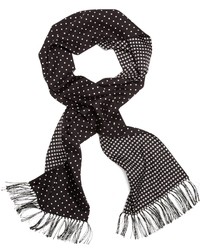 Mens Accessories Scarves and mufflers Dolce & Gabbana Polka Dot Silk Scarf in Black for Men Save 31% 