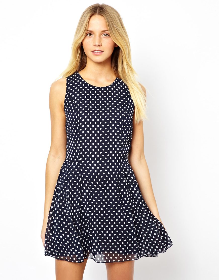 Love Polka Dot Skater Dress, $41 | Asos | Lookastic