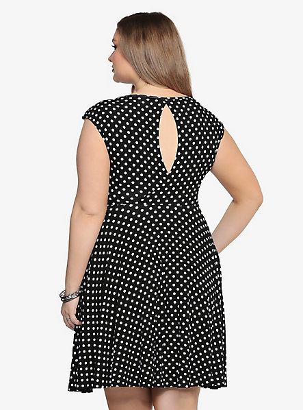 Torrid Polka Dot Skater Dress, $54 | Torrid | Lookastic