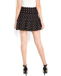 Black White Polka Dot Skater Skirt