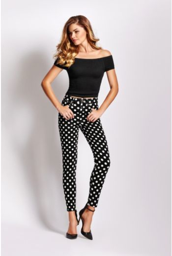 guess polka dot jeans