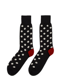 Paul Smith Black And White Bright Spot Socks