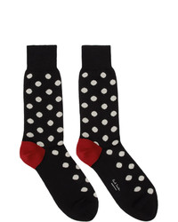 Paul Smith Black And White Bright Spot Socks