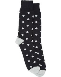 Corgi Polka Dot Thick Knit Mid Calf Socks