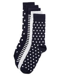 Topman Dot And Stripe Pattern Socks