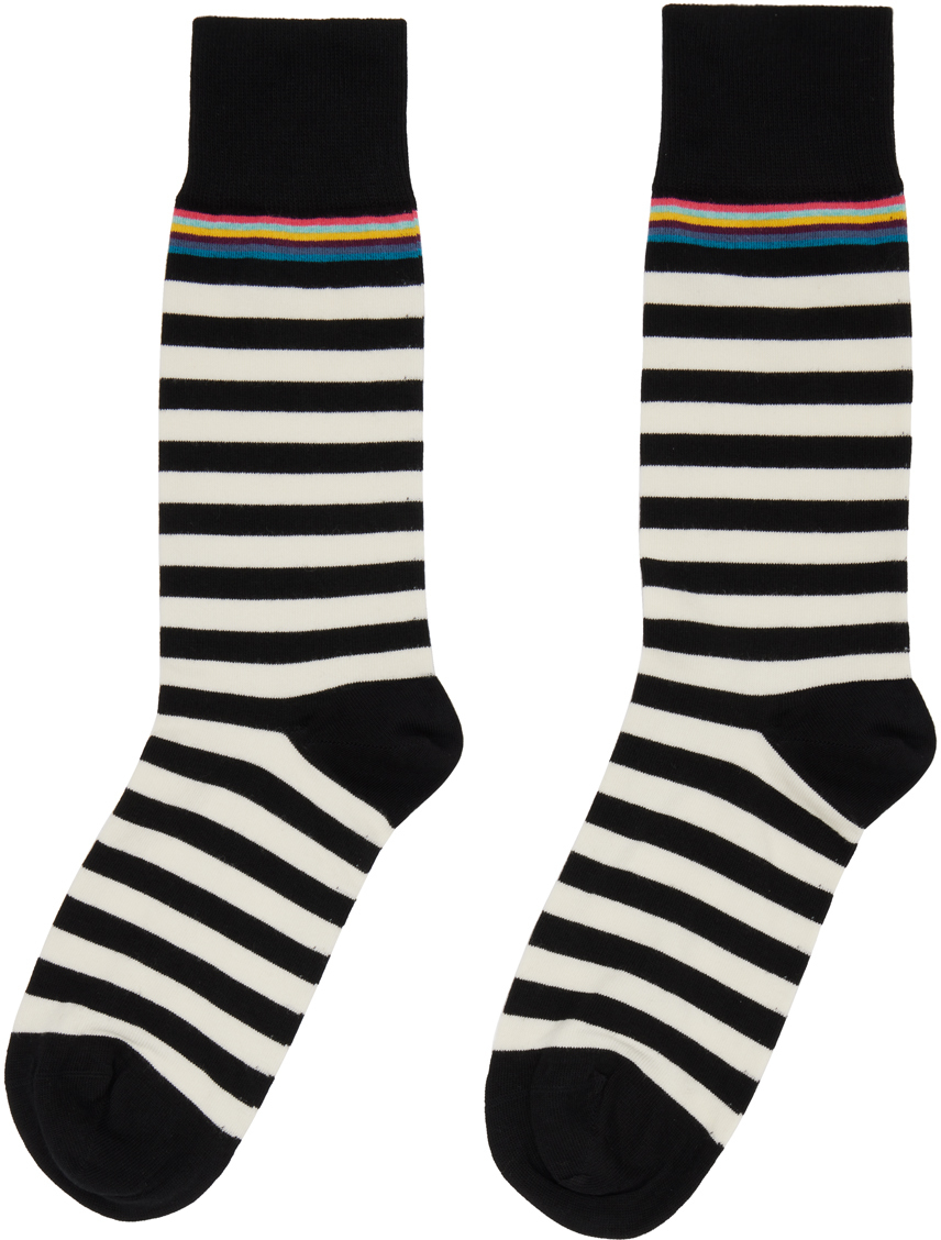 Paul Smith Two Pack Black White Marius Socks, $55 | SSENSE | Lookastic