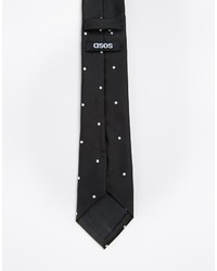 Asos Brand Tie With Spaced Out Polka Dot