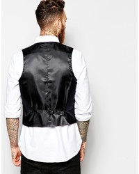 Asos Brand Slim Fit Vest In Polka Dot