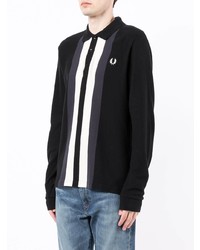Fred Perry Long Sleeved Striped Polo Shirt