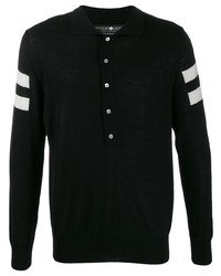 Hydrogen Stripe Detail Knitted Style Polo Shirt