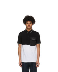 Dolce and Gabbana Black And White Jersey Polo