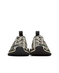 Dolce and Gabbana Black Dg Mania Sorrento Slip On Sneakers