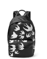 McQ Alexander McQueen Leather Trimmed Printed Shell Backpack