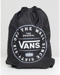 Vans Logo Drawstring Bag In Black Vn0002w6bml1