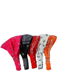 5 Assorted Paisley Print Wide Bandana Headbands From Coveryourhair