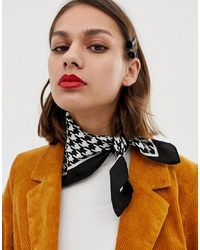 Pieces Houndstooth Print Scarf