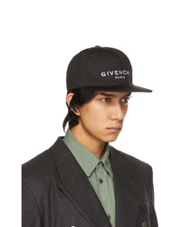 Givenchy Black And White Canvas Logo Cap