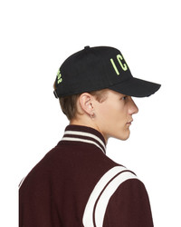 DSQUARED2 Black And Yellow Icon Baseball Cap