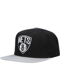 Mitchell & Ness Black Brooklyn Nets Core Basic Snapback Hat At Nordstrom