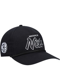'47 Black Brooklyn Nets Crosstown Script Hitch Snapback Hat At Nordstrom