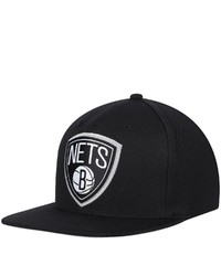 Mitchell & Ness Black Brooklyn Nets Hardwood Classics Pop Snapback Hat