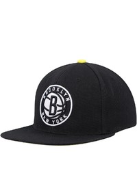 Mitchell & Ness Black Brooklyn Nets Lightning Hook Snapback Hat At Nordstrom