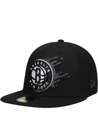 New Era Black Brooklyn Nets Splatter 59fifty Fitted Hat At Nordstrom