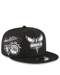 New Era Black Charlotte Hornets Back Half 9fifty Snapback Adjustable Hat At Nordstrom